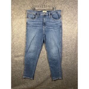 Madewell Roadtripper Stovepipe Jeans Med Wash High Rise DM5877 Blue Womens 33T